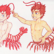 illustration-shrimp-boy-and-cray-bro